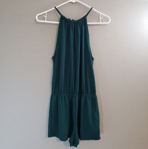 F21 Green Halter Romper